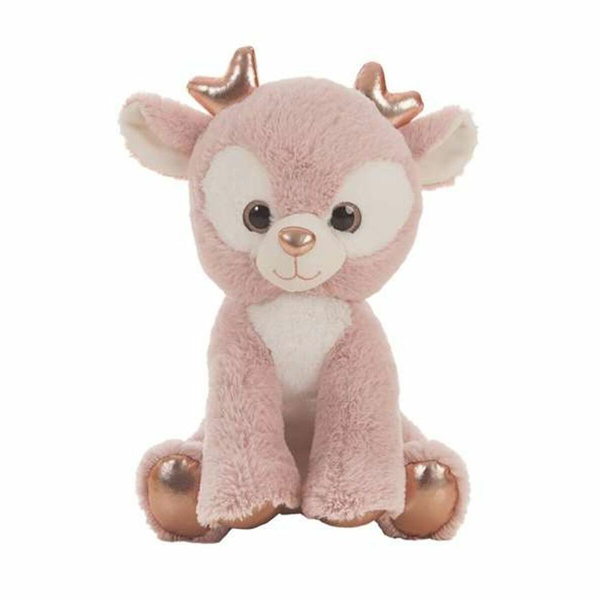 Bigbuy Fun - Peluche Cor de Rosa Rena (28 cm)