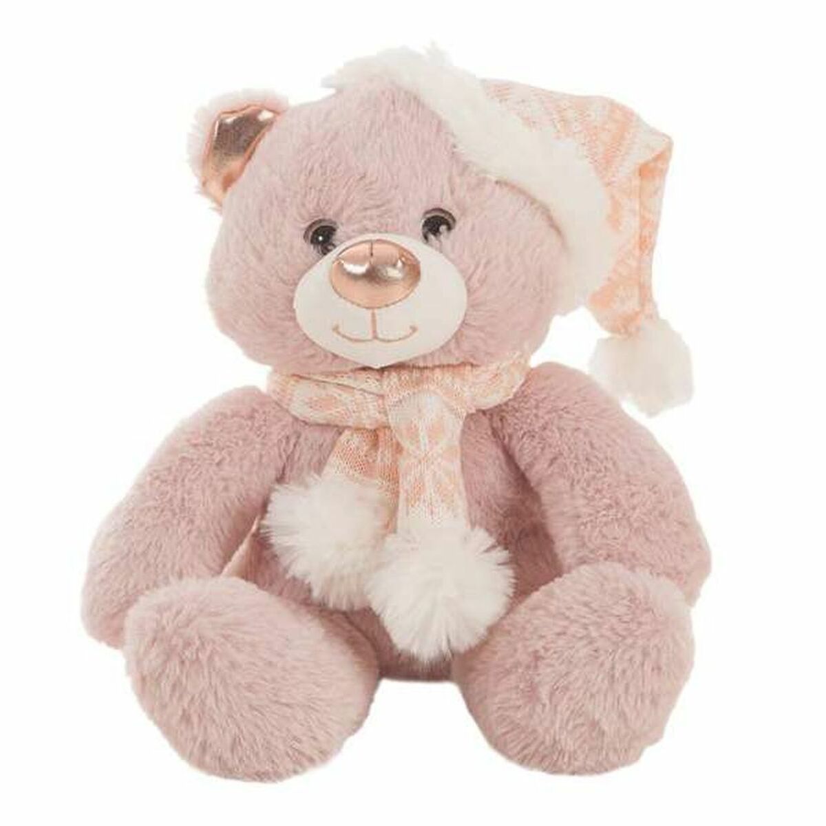 Bigbuy Fun - Peluche Cor de Rosa Urso (28 cm)