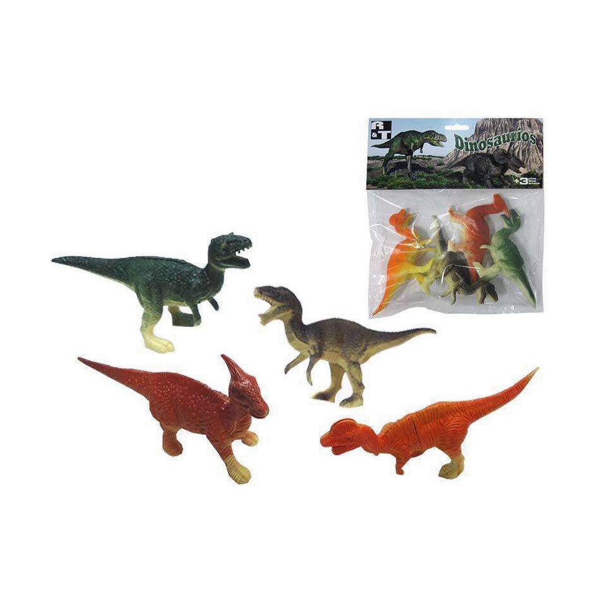 Bigbuy Fun - Conjunto de Figuras 20 x 26 x 3 cm Dinossauros