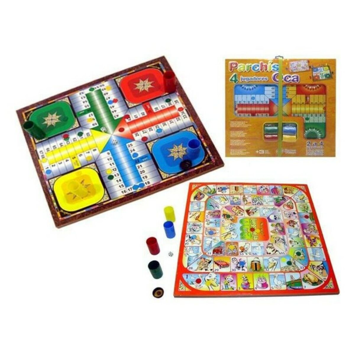 Bigbuy Fun - Tabuleiro de Jogo dos Cavalinhos e da Glória (41 x 41 cm)