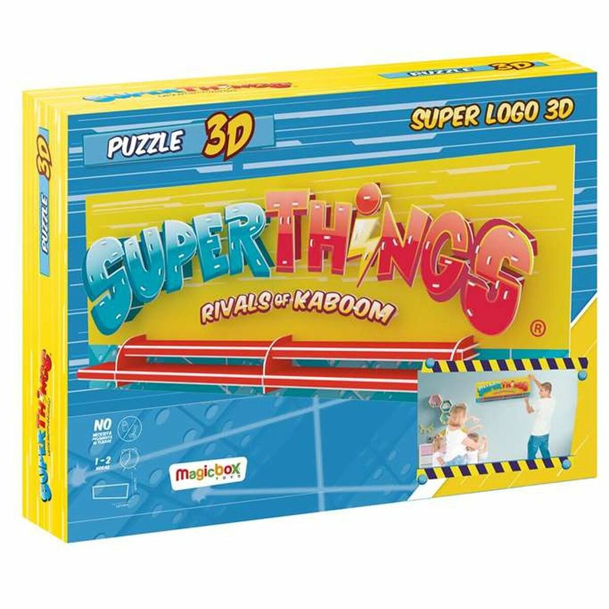 imagem de Puzzle 3D SuperThings 3D Superlogo 80 x 31 x 7,6 cm (80 x 31 x 7 cm)1