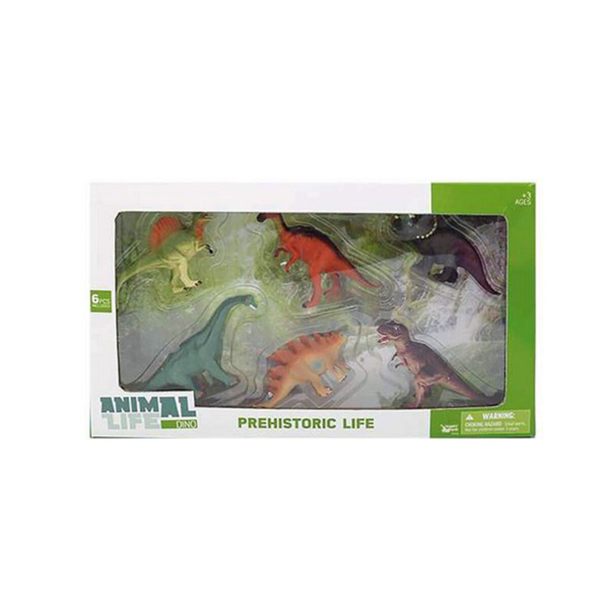 Bigbuy Fun - Conjunto Dinossauros Prehistoric Life (6 pcs)