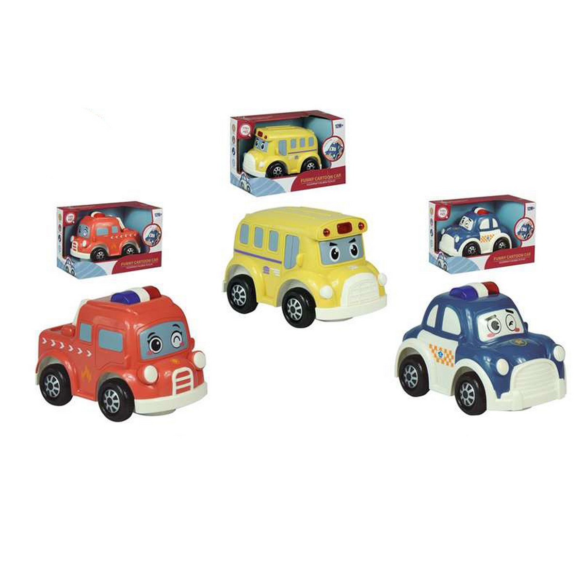 Bigbuy Fun - Veículo Camião de Bombeiros Autocarro com som Carro de polícia 22 x 11 x 14 cm (22 x 11 x 14 cm)