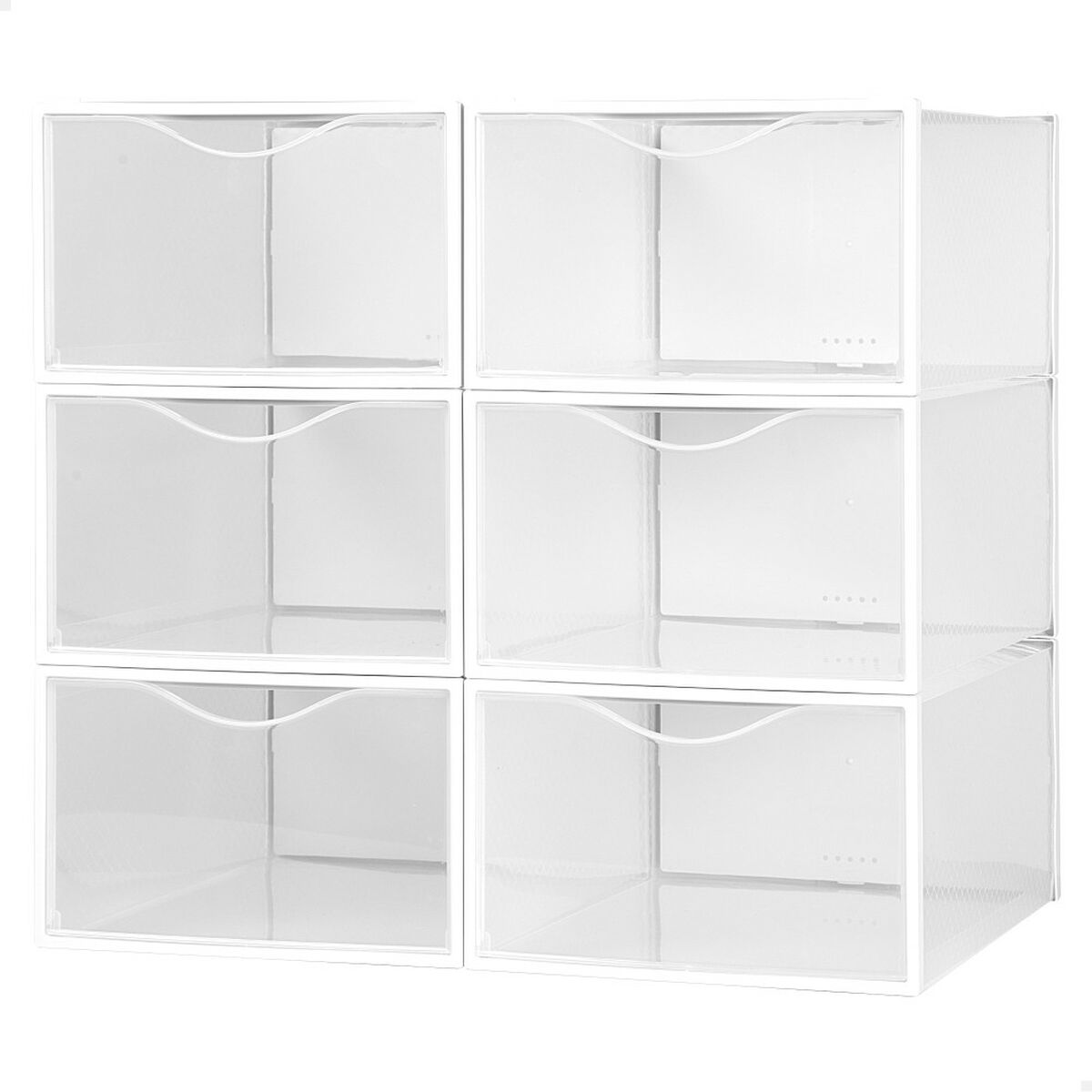 Max Home - Caixa de sapatos empilhável Max Home Branco 6 Unidades Polipropileno ABS 23 x 14,5 x 33,5 cm