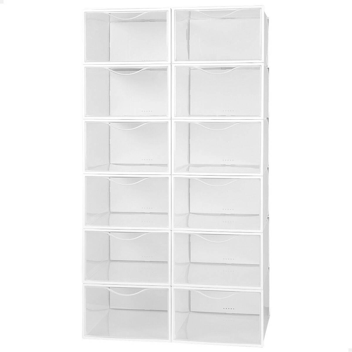imagem de Caixa de sapatos empilhável Max Home Branco 12 Unidades Polipropileno ABS 23 x 14,5 x 33,5 cm1