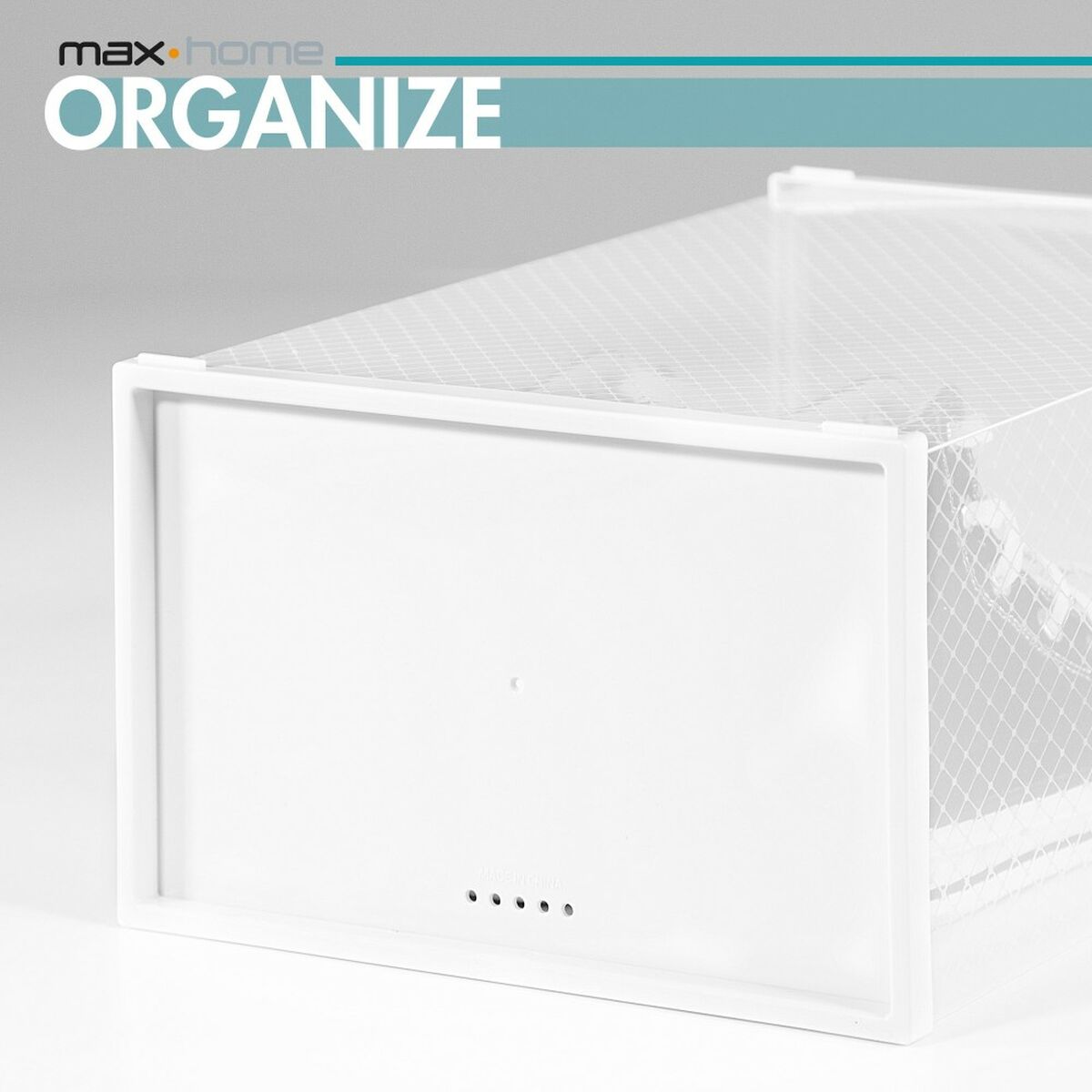 imagem de Caixa de sapatos empilhável Max Home Branco 12 Unidades Polipropileno ABS 23 x 14,5 x 33,5 cm4