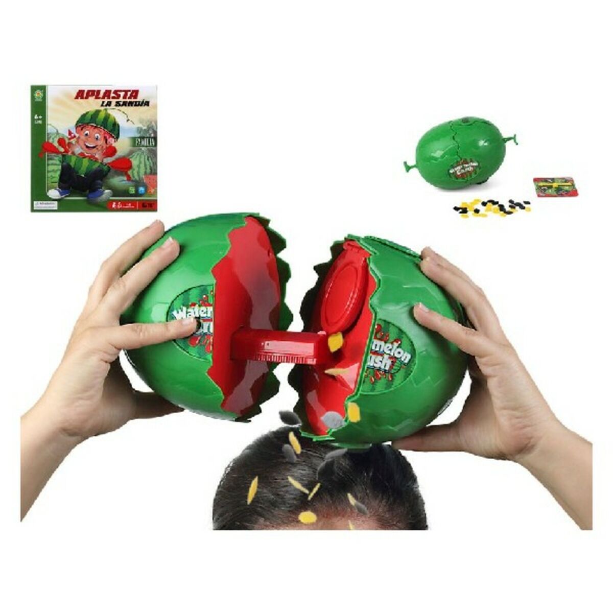 Bigbuy Fun - Jogo Educativo Watermelon Crush Espanhol Verde (27 x 27 cm)