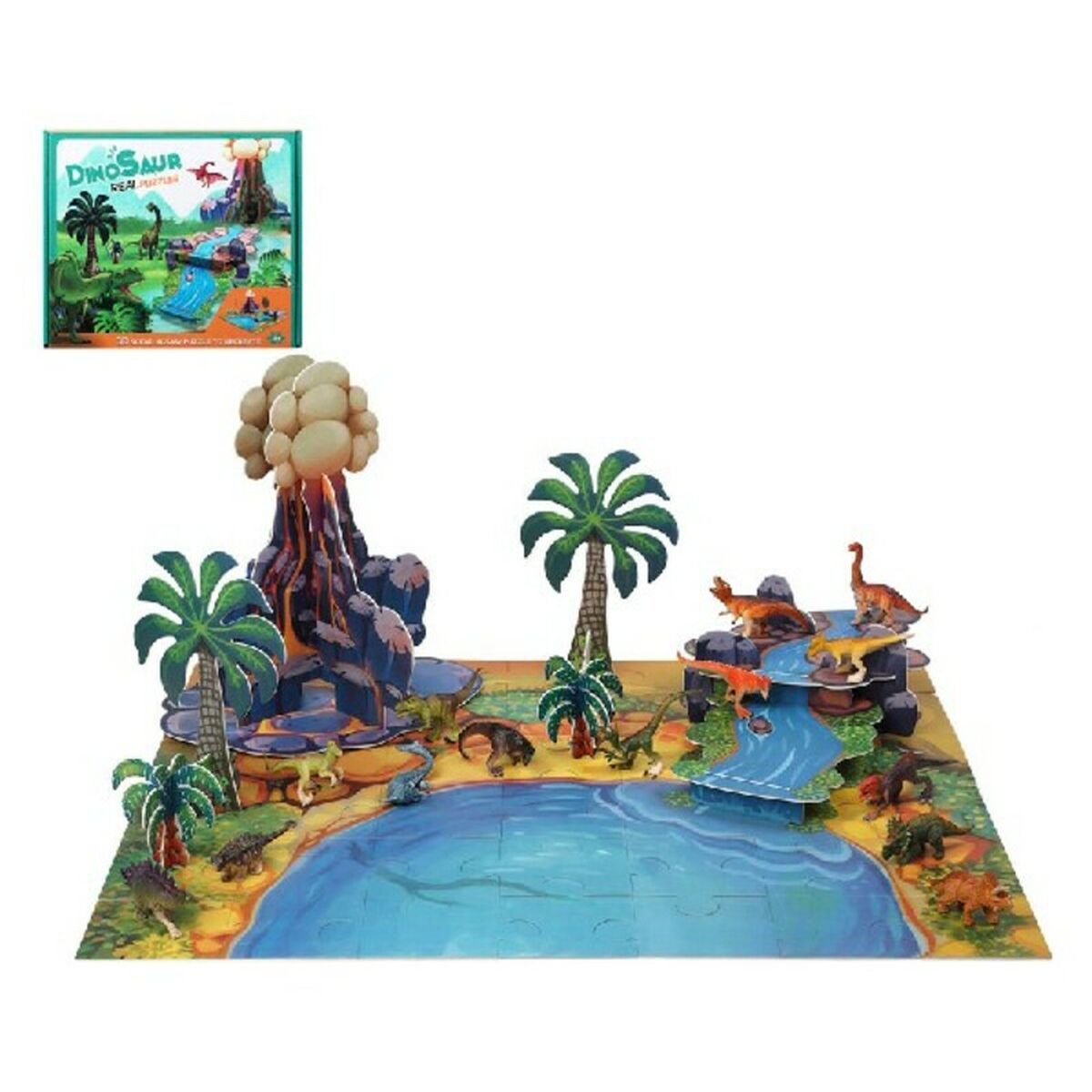 Bigbuy Kids - Conjunto Dinossauros Real 30 x 25 cm (22 pcs)