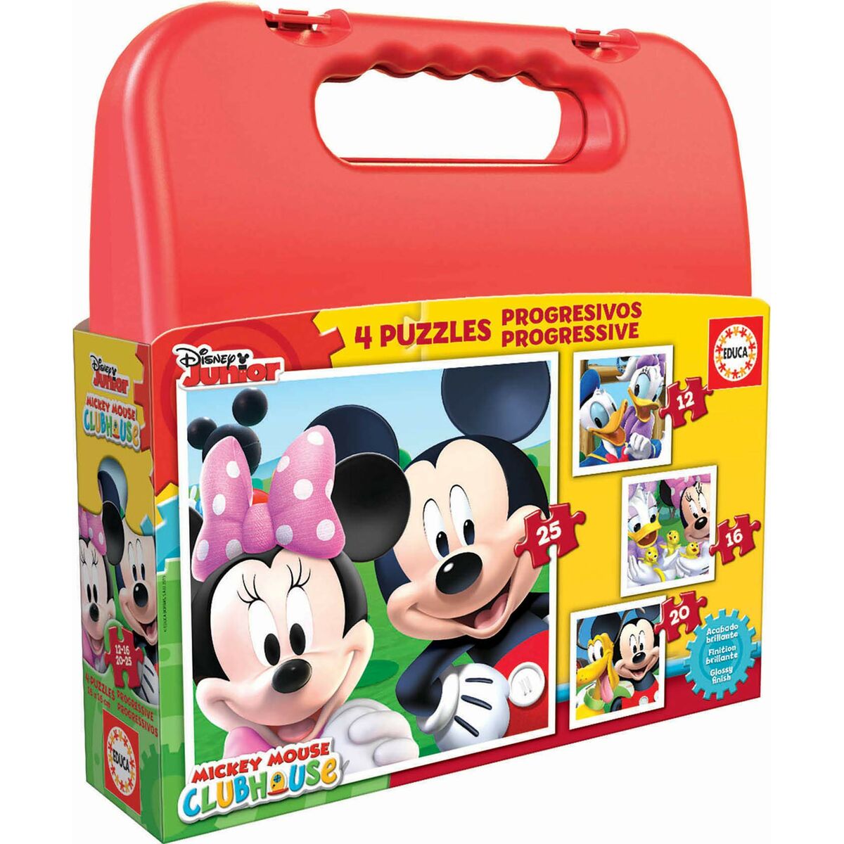 Mickey Mouse - Set de 4 Puzzles   Mickey Mouse Only One         16 x 16 cm