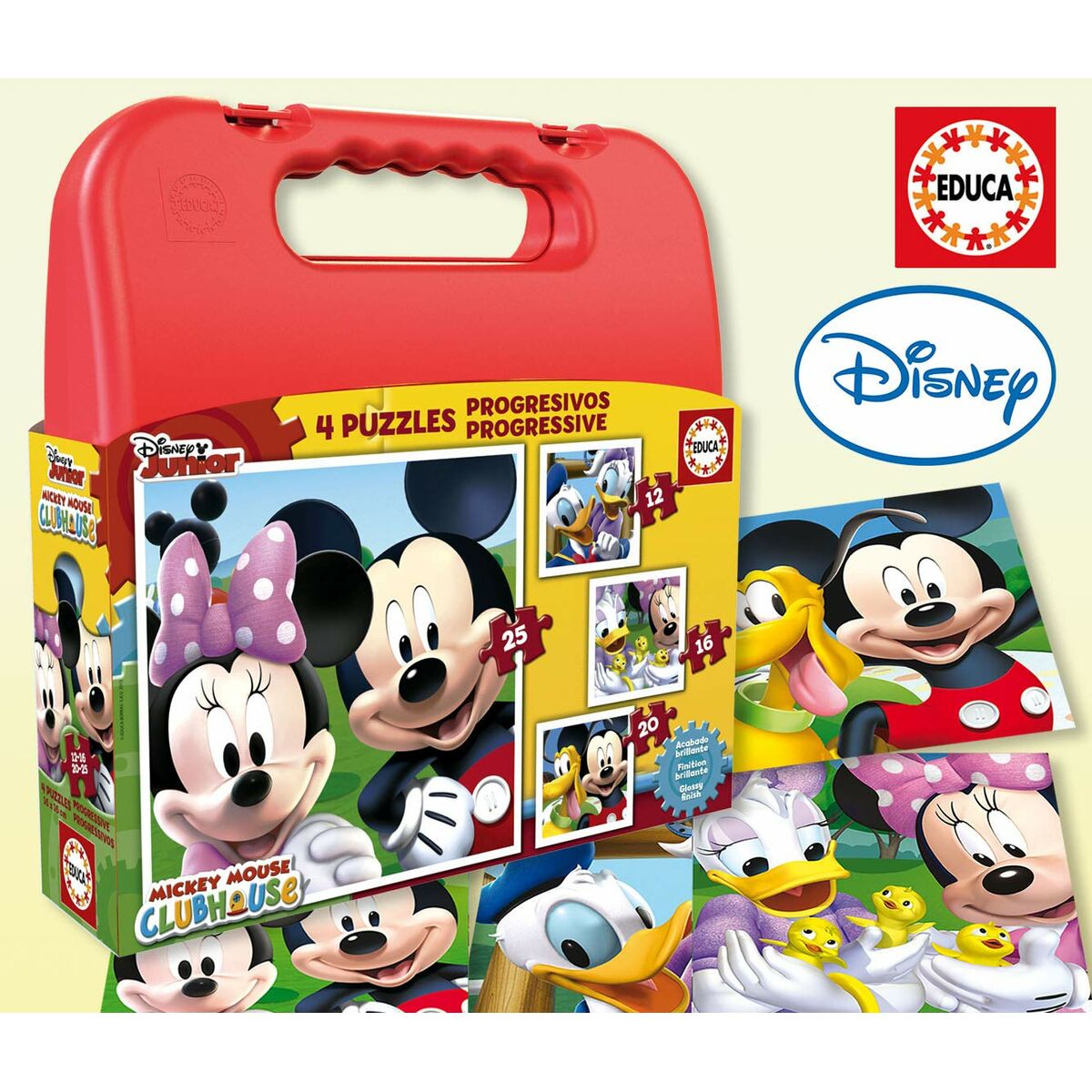 imagem de Set de 4 Puzzles   Mickey Mouse Only One         16 x 16 cm3