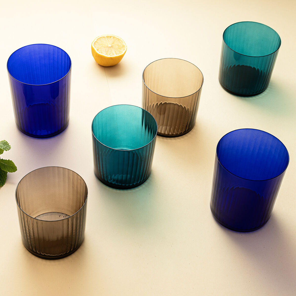 imagem de Copo Bohemia Crystal Optic Turquesa Vidro 350 ml (6 Unidades)2