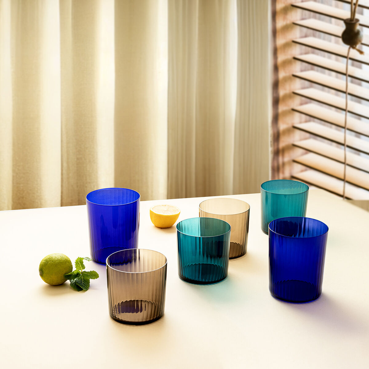 imagem de Copo Bohemia Crystal Optic Turquesa Vidro 350 ml (6 Unidades)3
