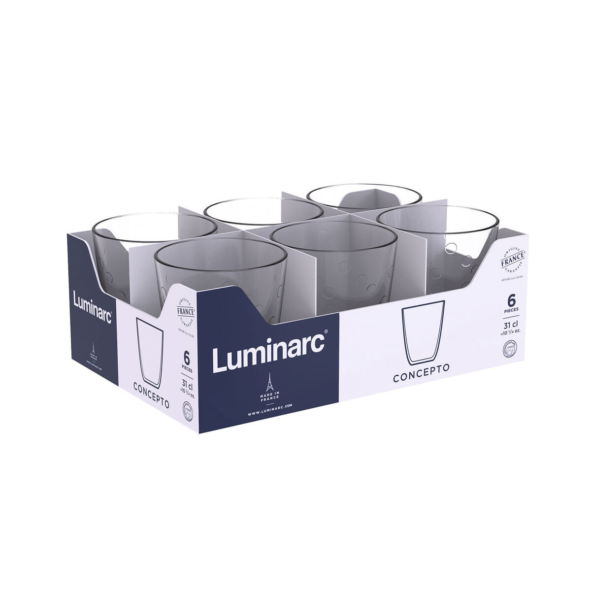 imagem de Copo Luminarc Concepto Bulle Transparente Vidro 310 ml (24 Unidades)2