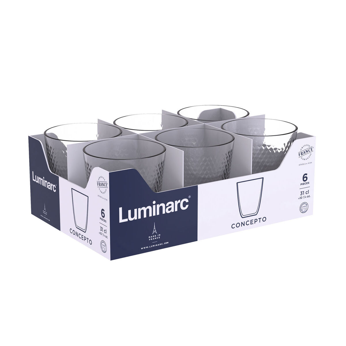 imagem de Copo Luminarc Concepto Pampille Transparente Vidro 310 ml (24 Unidades)4