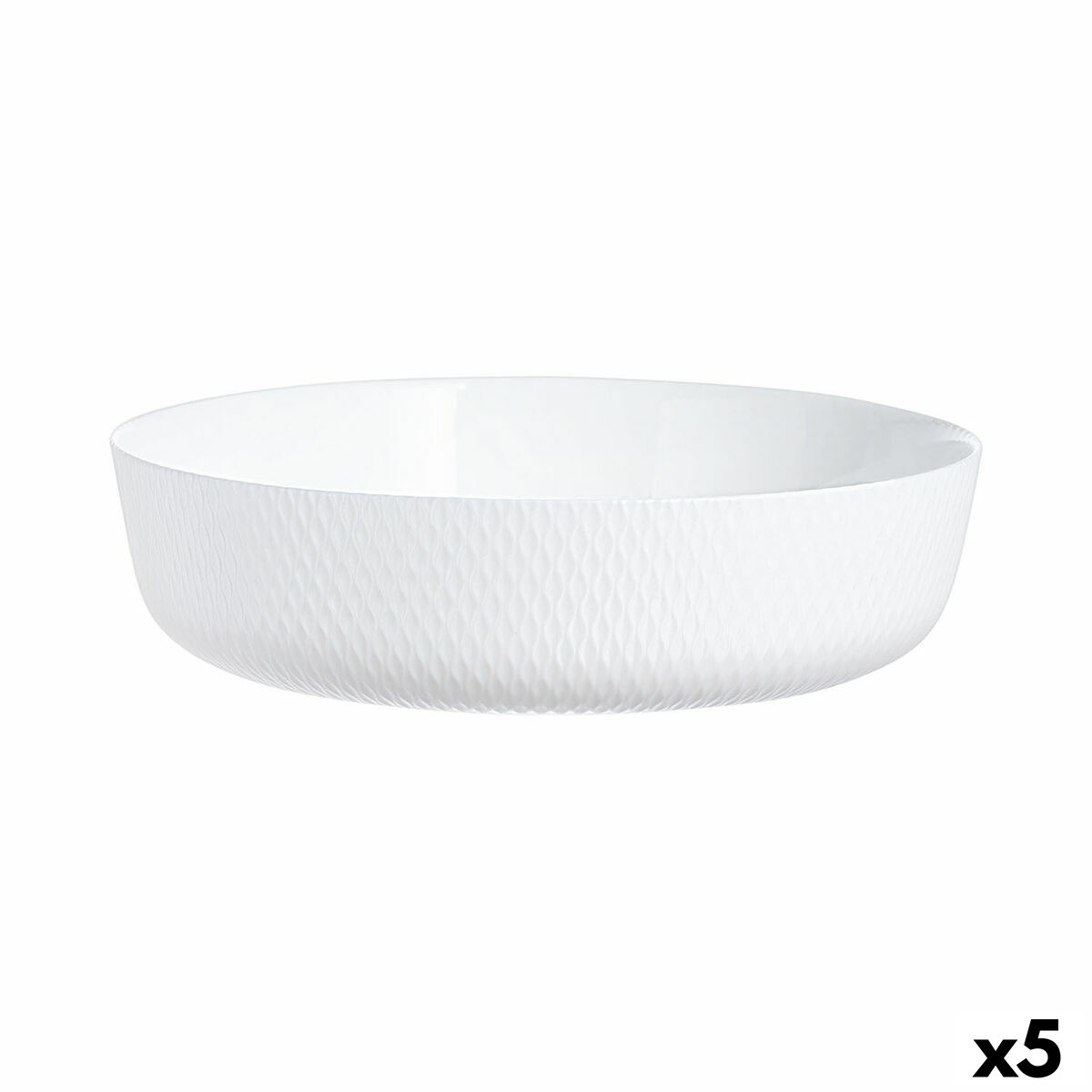 Luminarc - Recipiente de Cozinha Luminarc Smart Cuisine Branco Vidro Ø 26 cm (5 Unidades)