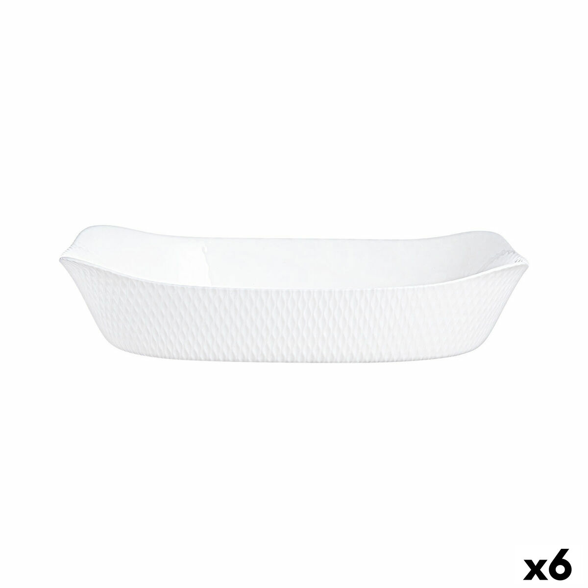 Luminarc - Recipiente de Cozinha Luminarc Smart Cuisine Branco Vidro 34 x 25 cm (6 Unidades)