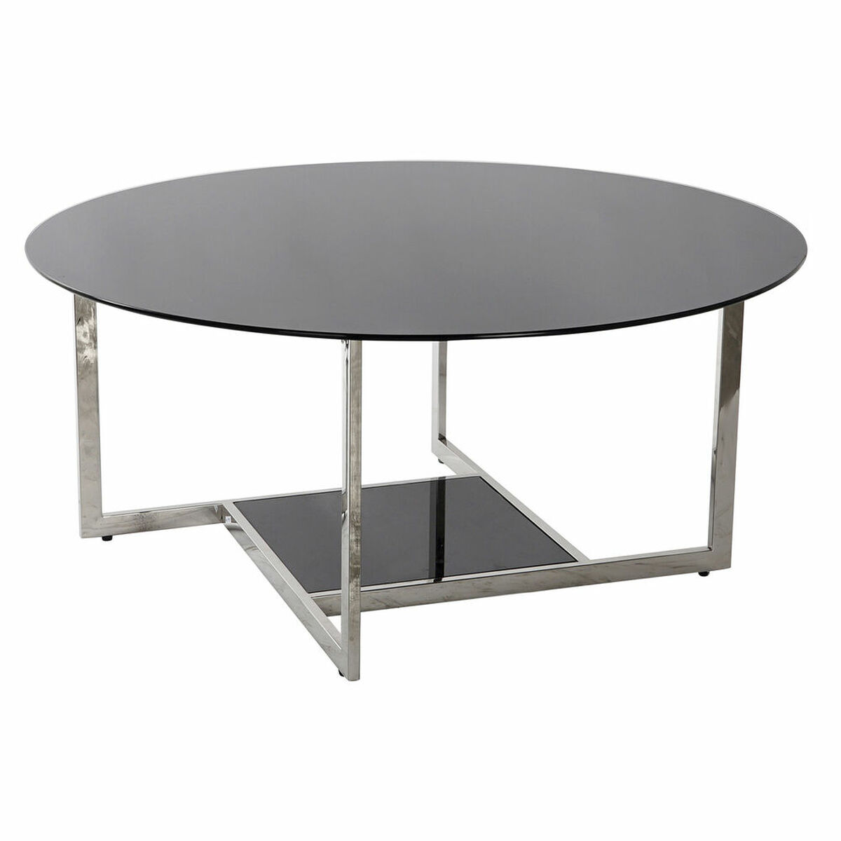 DKD Home Decor - Mesa de apoio DKD Home Decor Cristal Aço (100 x 100 x 45 cm)