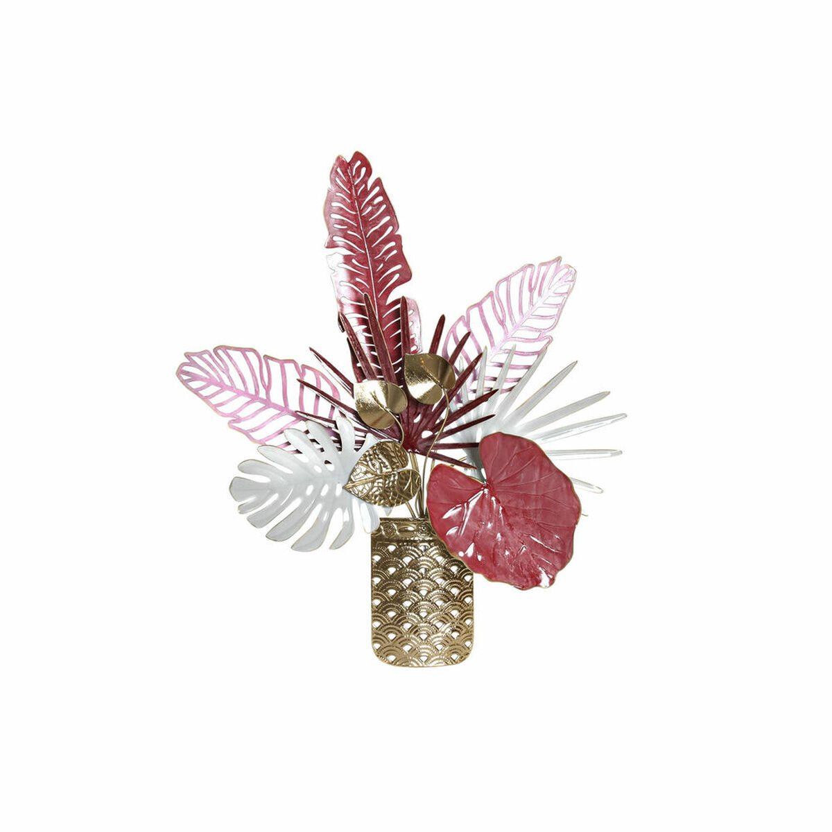 DKD Home Decor - Decoração de Parede DKD Home Decor Metal Bloemen (66 x 13 x 74 cm)