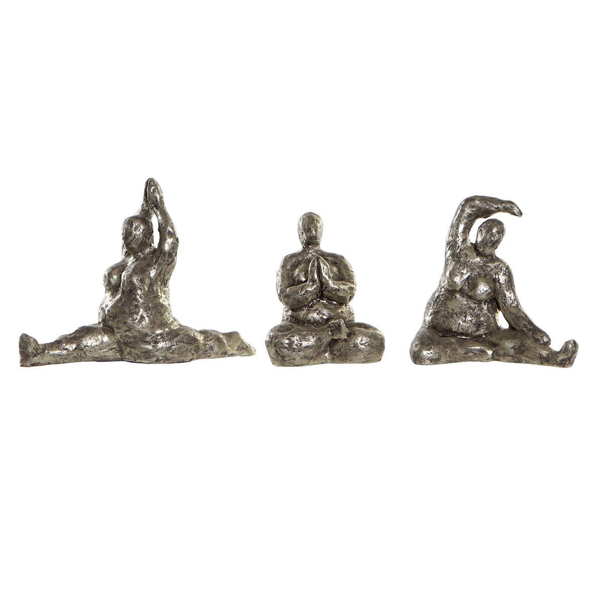 DKD Home Decor - Figura Decorativa DKD Home Decor 11 x 22,5 x 17 cm Dourado Yoga (3 Unidades)