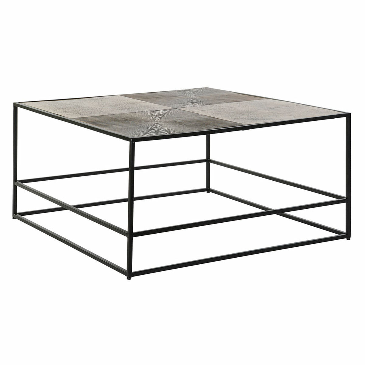 DKD Home Decor - Mesa de Centro DKD Home Decor Alumínio (80 x 80 x 41 cm)