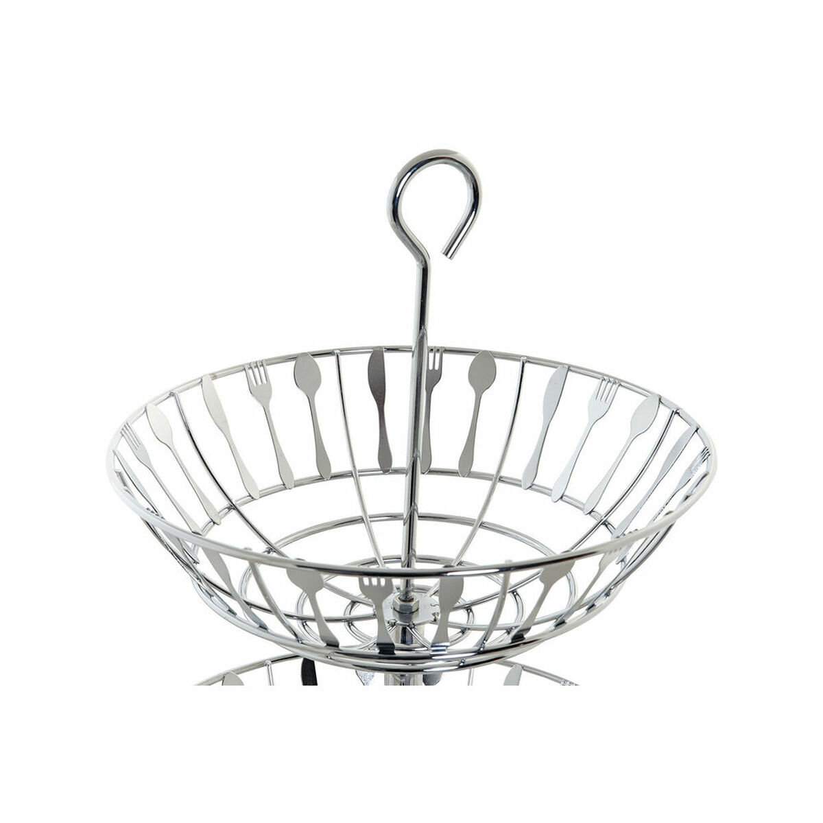 imagem de Fruteira DKD Home Decor Prateado Metal Plástico 28 x 28 x 40 cm2