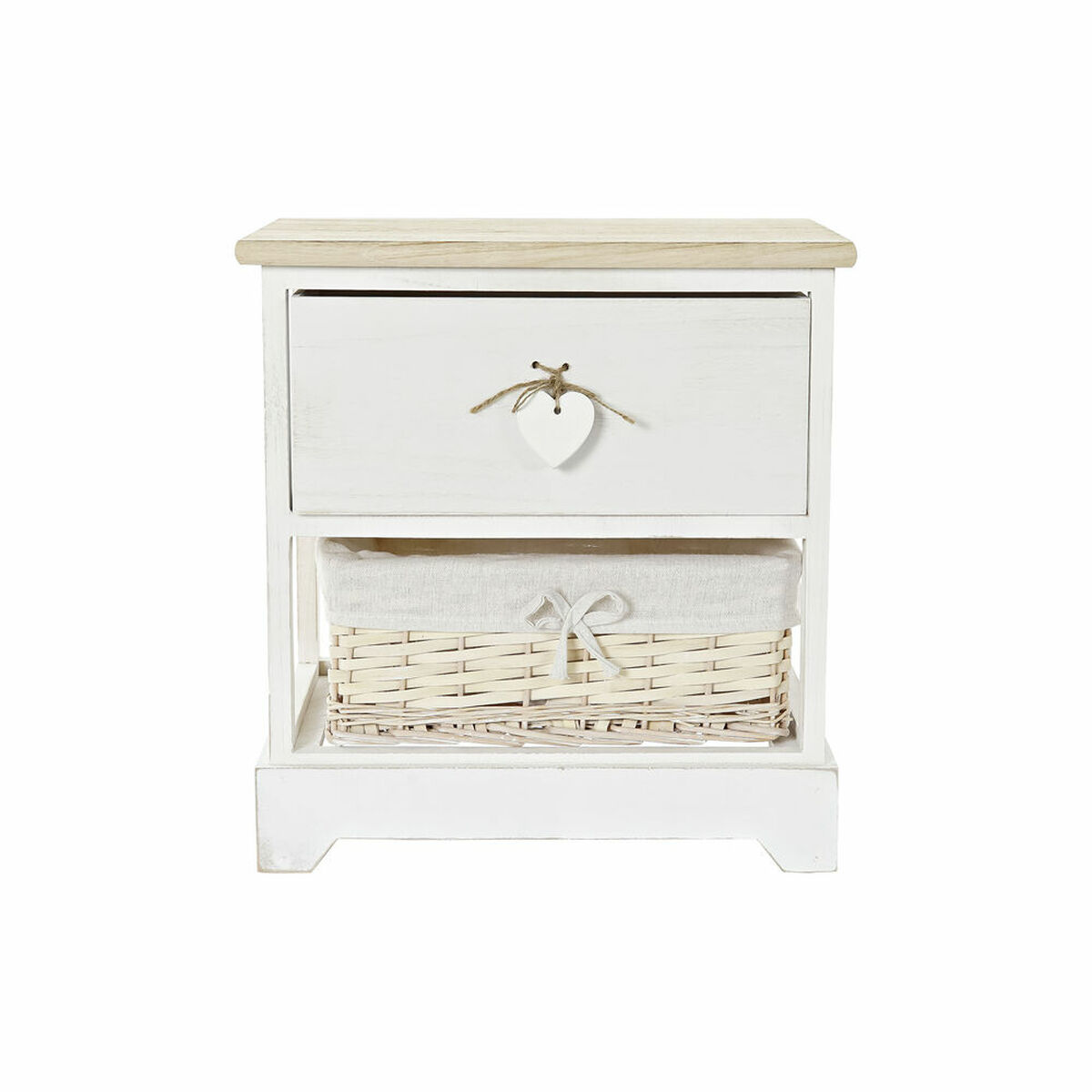 imagem de Cómoda DKD Home Decor Natural Branco vime Madeira de paulónia (40 x 29 x 42,5 cm)3