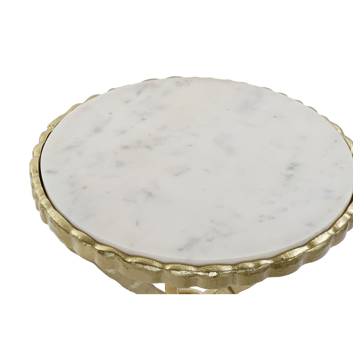 imagem de Mesa de apoio DKD Home Decor Branco Dourado Alumínio Mármore 43 x 43 x 54 cm3