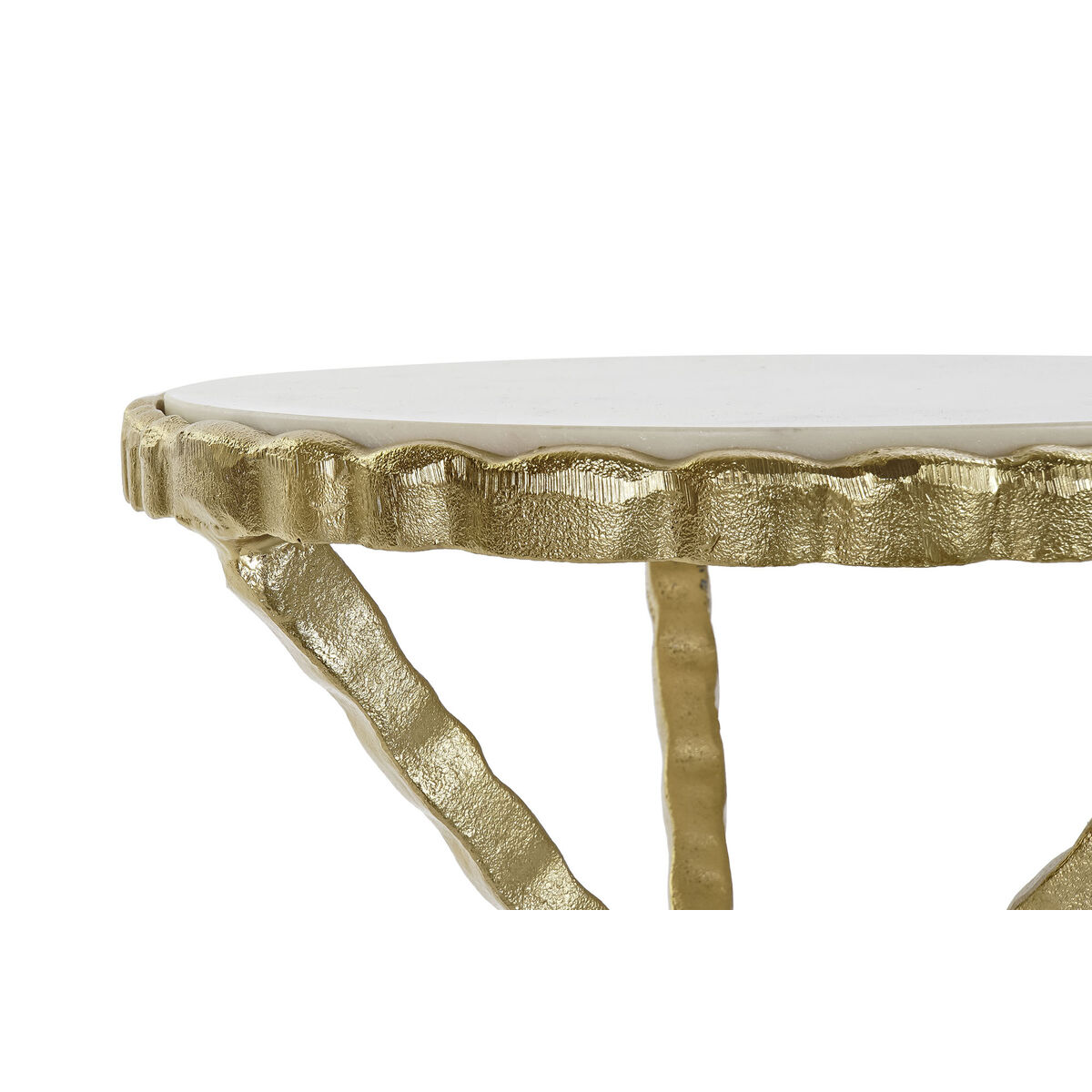 imagem de Mesa de apoio DKD Home Decor Branco Dourado Alumínio Mármore 43 x 43 x 54 cm5