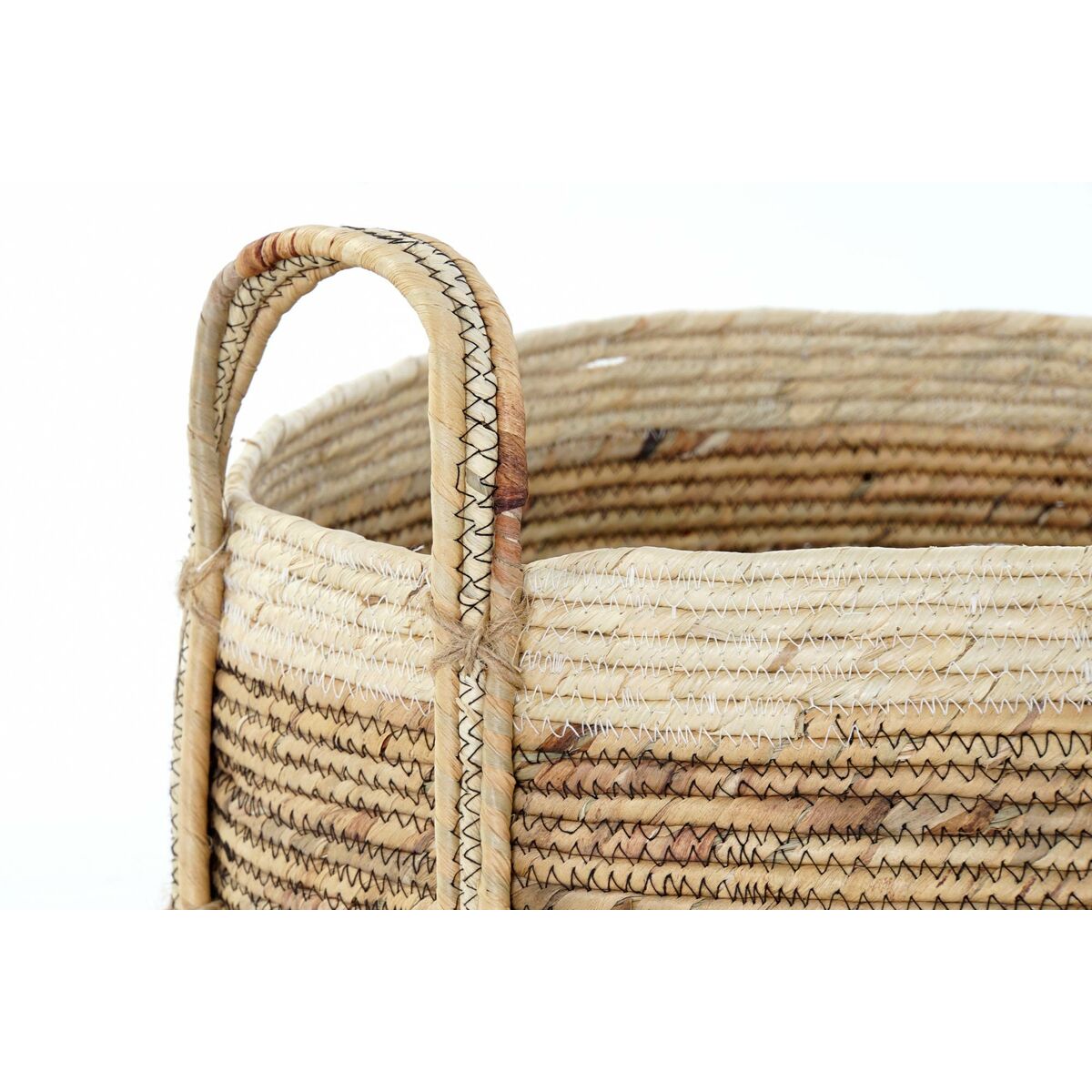 imagem de Conjunto de Cestas DKD Home Decor Tropical Fibra natural Juncos (45 x 45 x 33 cm) (3 Peças)2