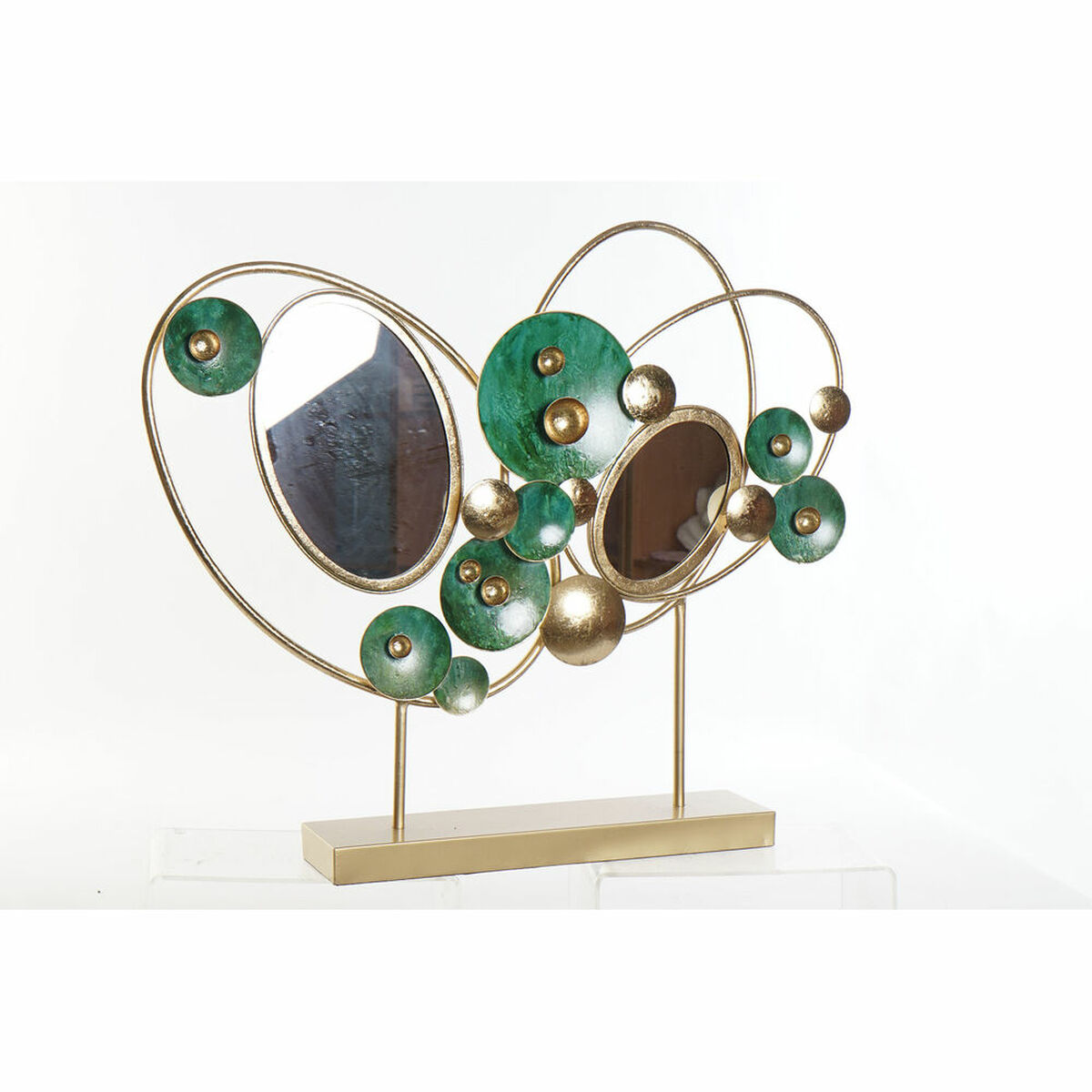 imagem de Figura Decorativa DKD Home Decor 62 x 9 x 53,3 cm Abstrato Dourado Verde1