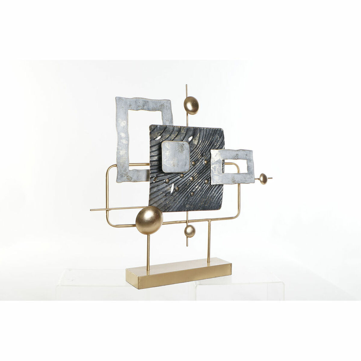 DKD Home Decor - Figura Decorativa DKD Home Decor 59 x 8,5 x 55 cm Abstrato Azul Dourado