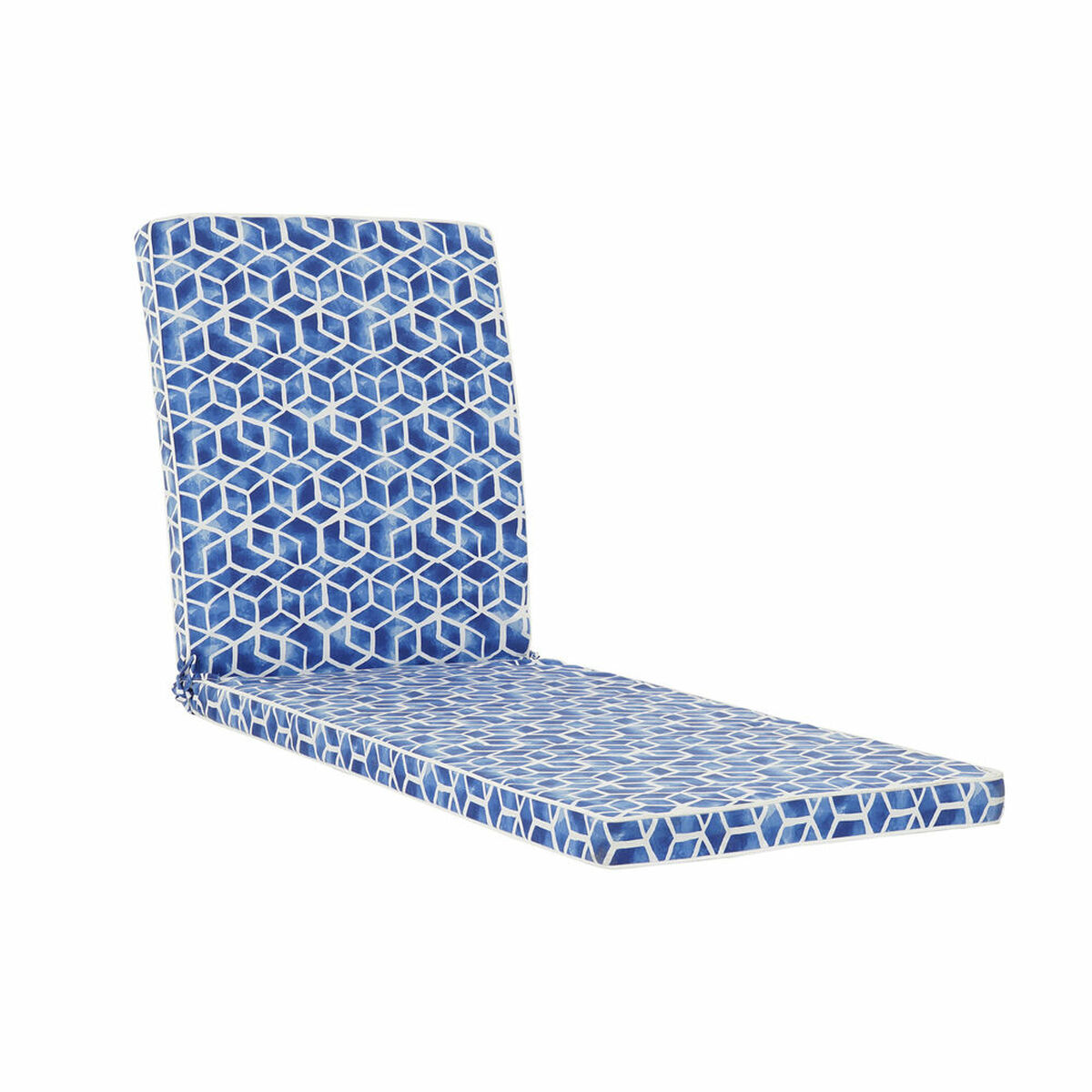 DKD Home Decor - Almofada DKD Home Decor Azul Redes 190 x 60 x 5 cm Branco Geométrico (190 x 60 x 5 cm)