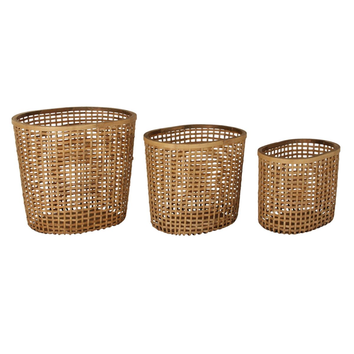 DKD Home Decor - Conjunto de Cestas DKD Home Decor 54,5 x 43 x 50 cm Tropical