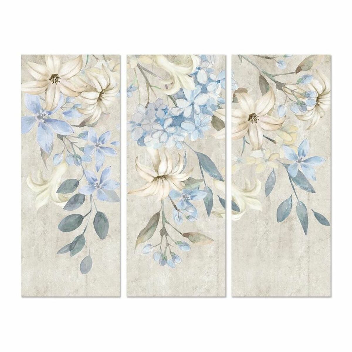 imagem de Pintura DKD Home Decor Bloemen 55 x 3 x 135 cm Shabby Chic (3 Peças)3