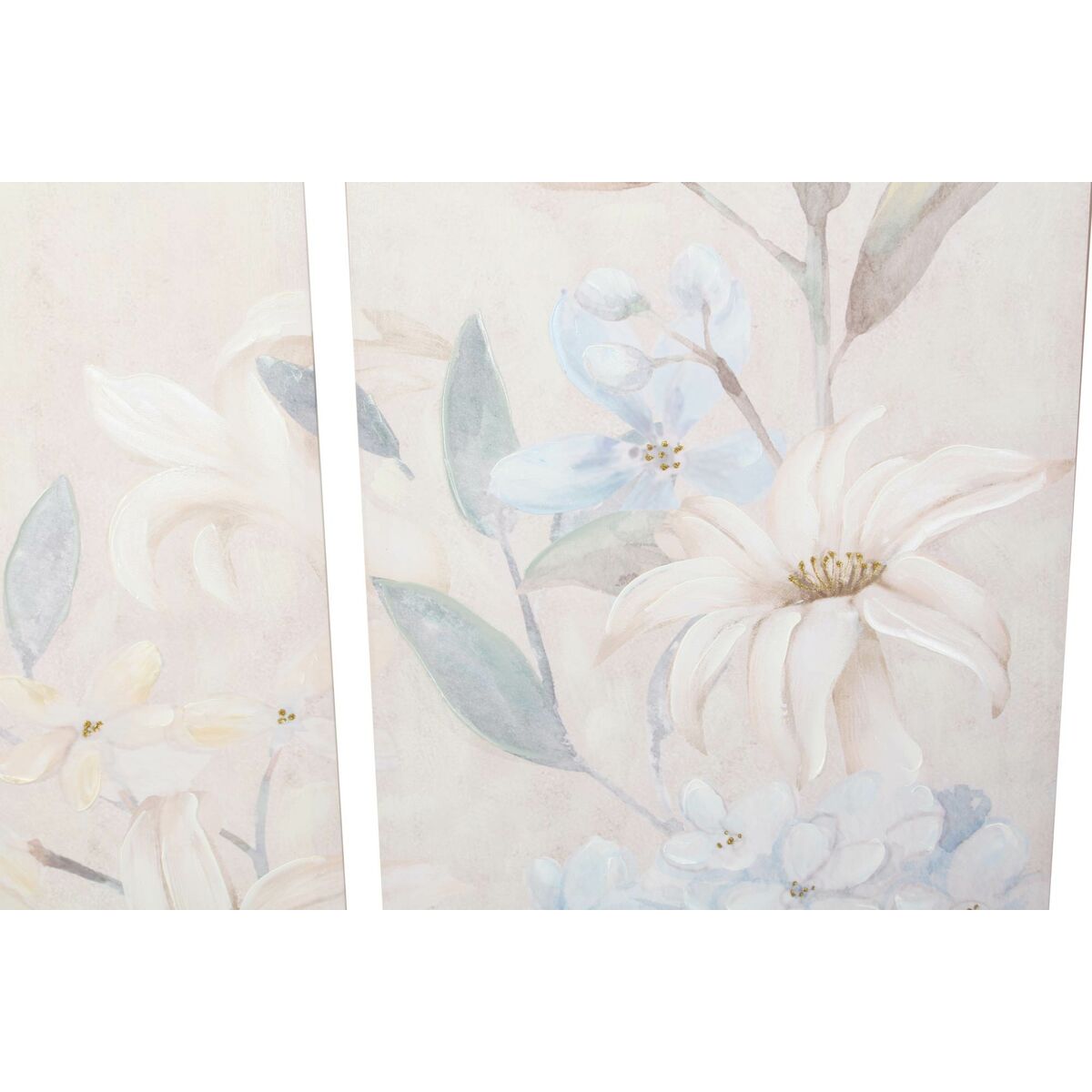 imagem de Pintura DKD Home Decor Bloemen 55 x 3 x 135 cm Shabby Chic (3 Peças)2