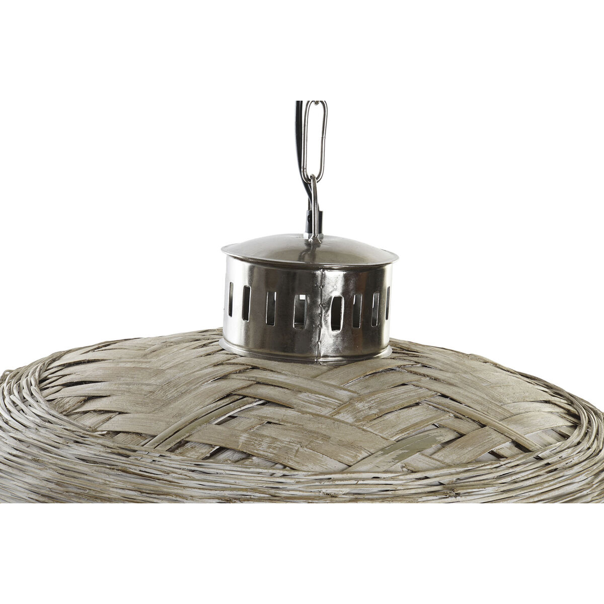 imagem de Candeeiro de teto DKD Home Decor Prateado Natural Metal 50 W 80 x 80 x 47 cm2