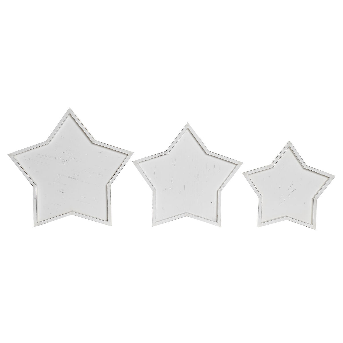 DKD Home Decor - Centro de mesa DKD Home Decor 57 x 54 x 3 cm Branco Shabby Chic Decapé (3 Peças)