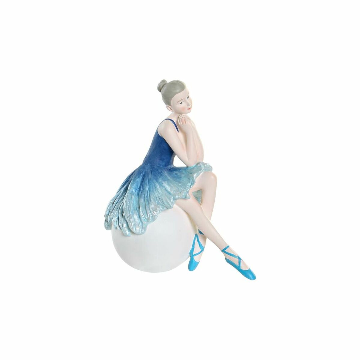 DKD Home Decor - Figura Decorativa DKD Home Decor Azul Romântico Bailarina Ballet 8,5 x 13 x 14,5 cm