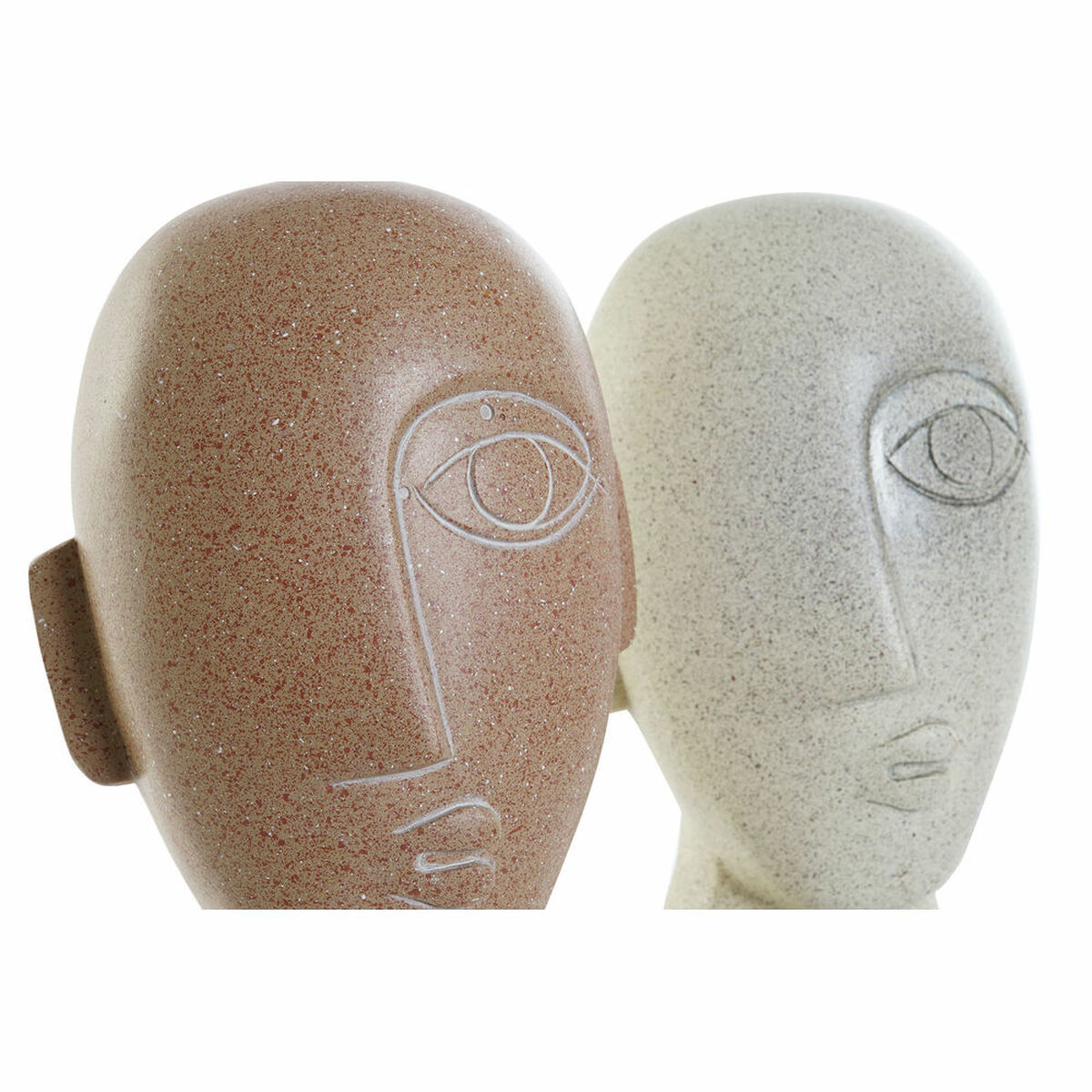 imagem de Figura Decorativa DKD Home Decor Bege Terracota Face 14,5 x 10,5 x 27,5 cm (2 Unidades)2