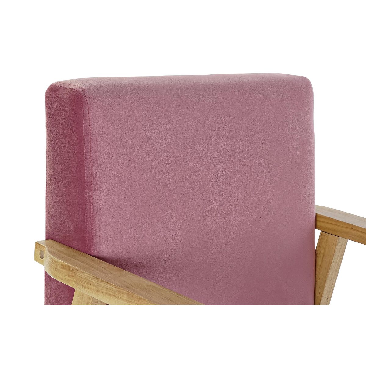 imagem de Poltrona DKD Home Decor Cor de Rosa Poliéster Madeira MDF (61 x 63 x 77 cm)2