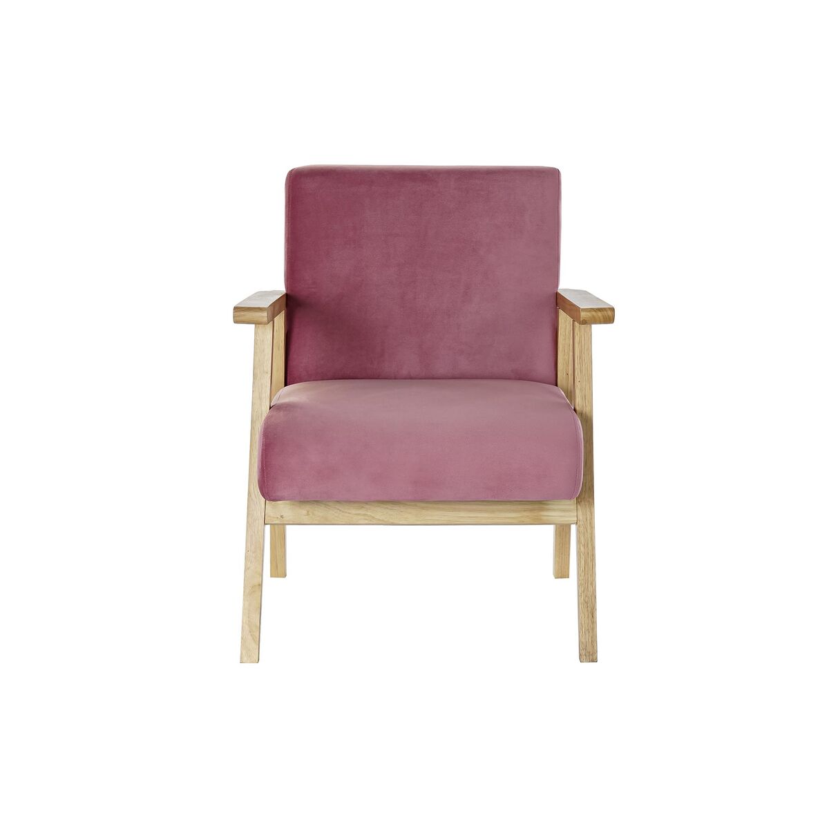 imagem de Poltrona DKD Home Decor Cor de Rosa Poliéster Madeira MDF (61 x 63 x 77 cm)3