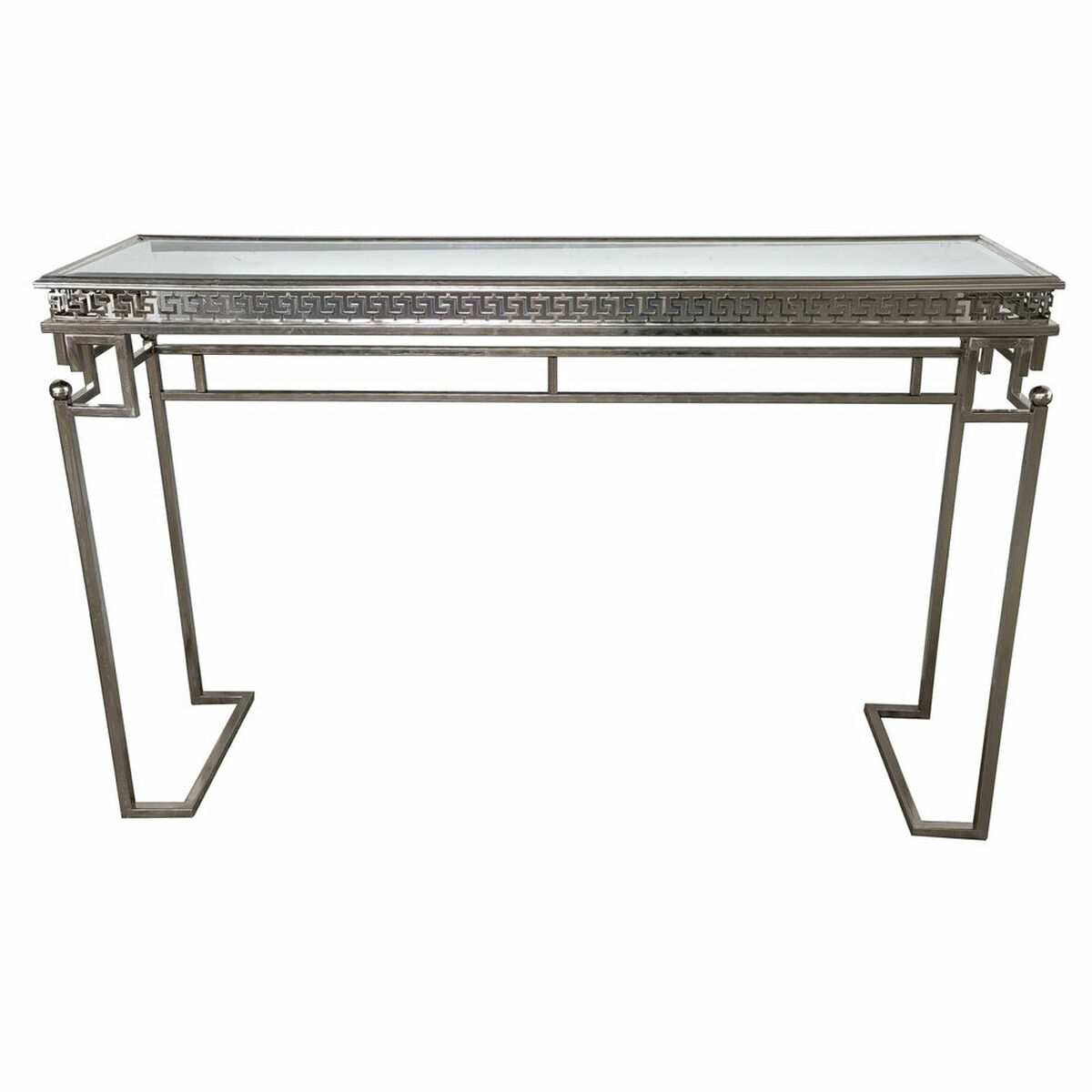 DKD Home Decor - Mesa de apoio DKD Home Decor Espelho Metal Prata Madeira MDF (117 x 31 x 75 cm)