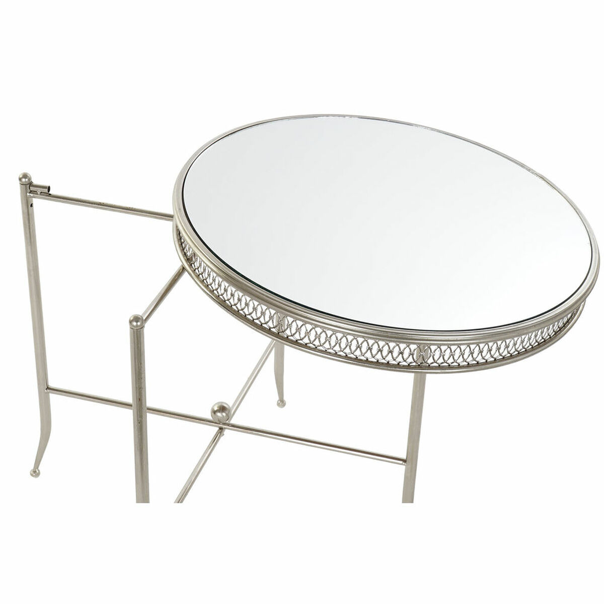 imagem de Mesa de apoio DKD Home Decor Prateado Metal Espelho 56 x 56 x 56 cm2