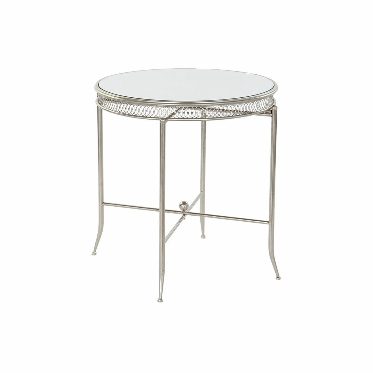 DKD Home Decor - Mesa de apoio DKD Home Decor Prateado Metal Espelho 56 x 56 x 56 cm