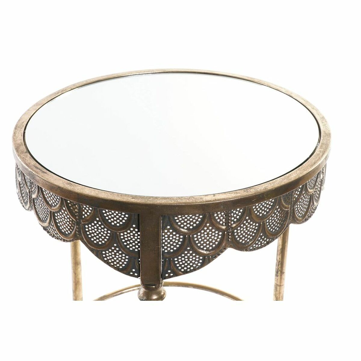 imagem de Mesa de apoio DKD Home Decor Espelho Prateado Metal (39 x 39 x 61 cm)2