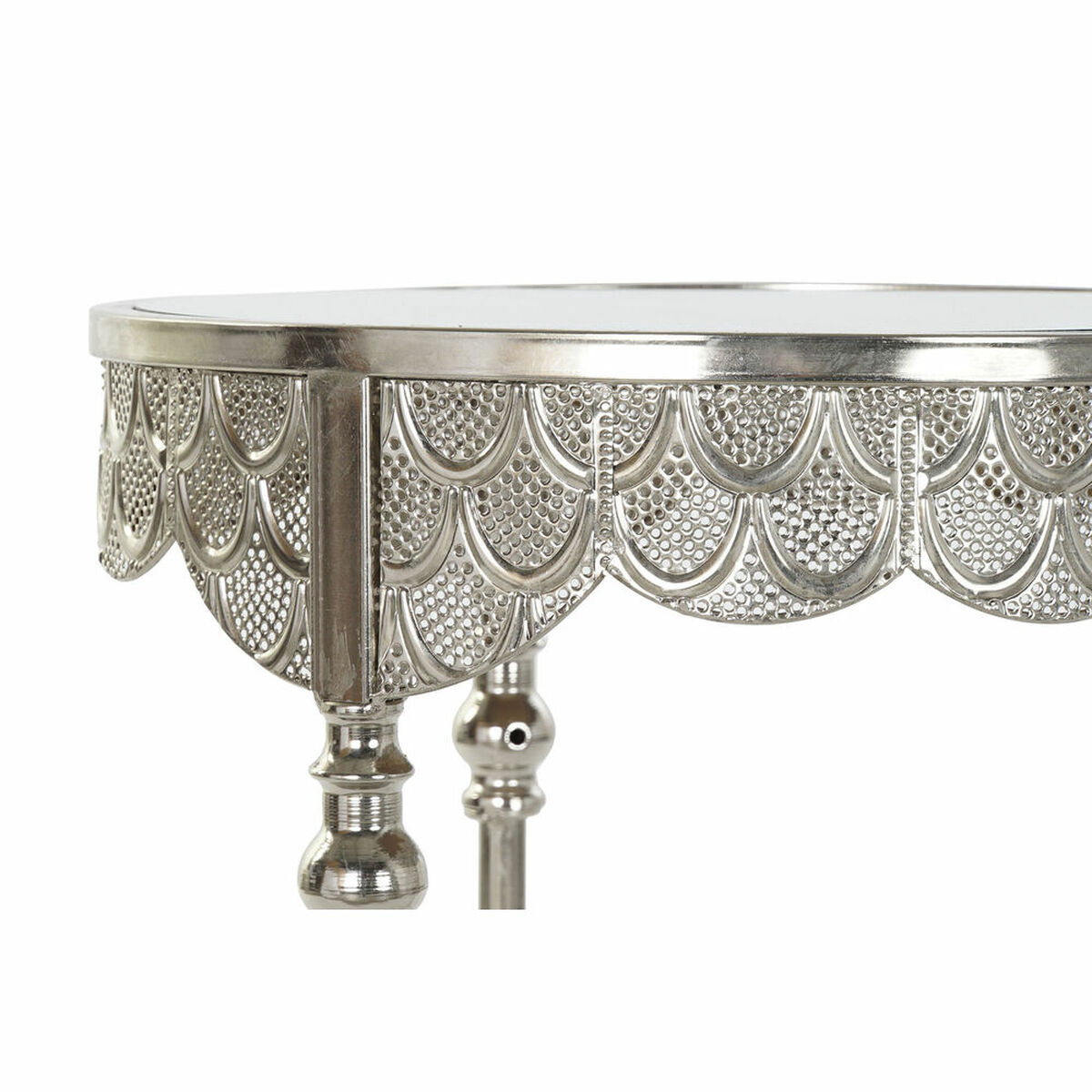 imagem de Mesa de apoio DKD Home Decor Espelho Prateado Metal (39 x 39 x 61 cm)3