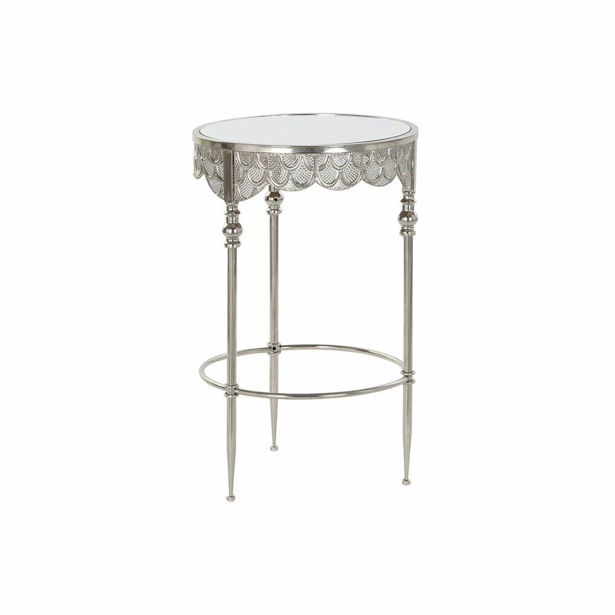 DKD Home Decor - Mesa de apoio DKD Home Decor Espelho Prateado Metal (39 x 39 x 61 cm)