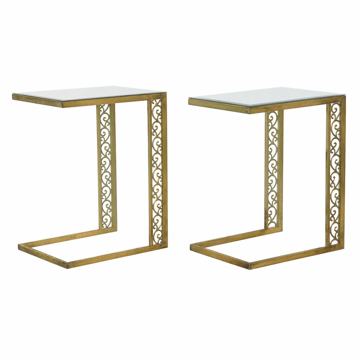 imagem de Mesa de apoio DKD Home Decor Cobre Metal Espelho 42 x 32 x 55 cm1