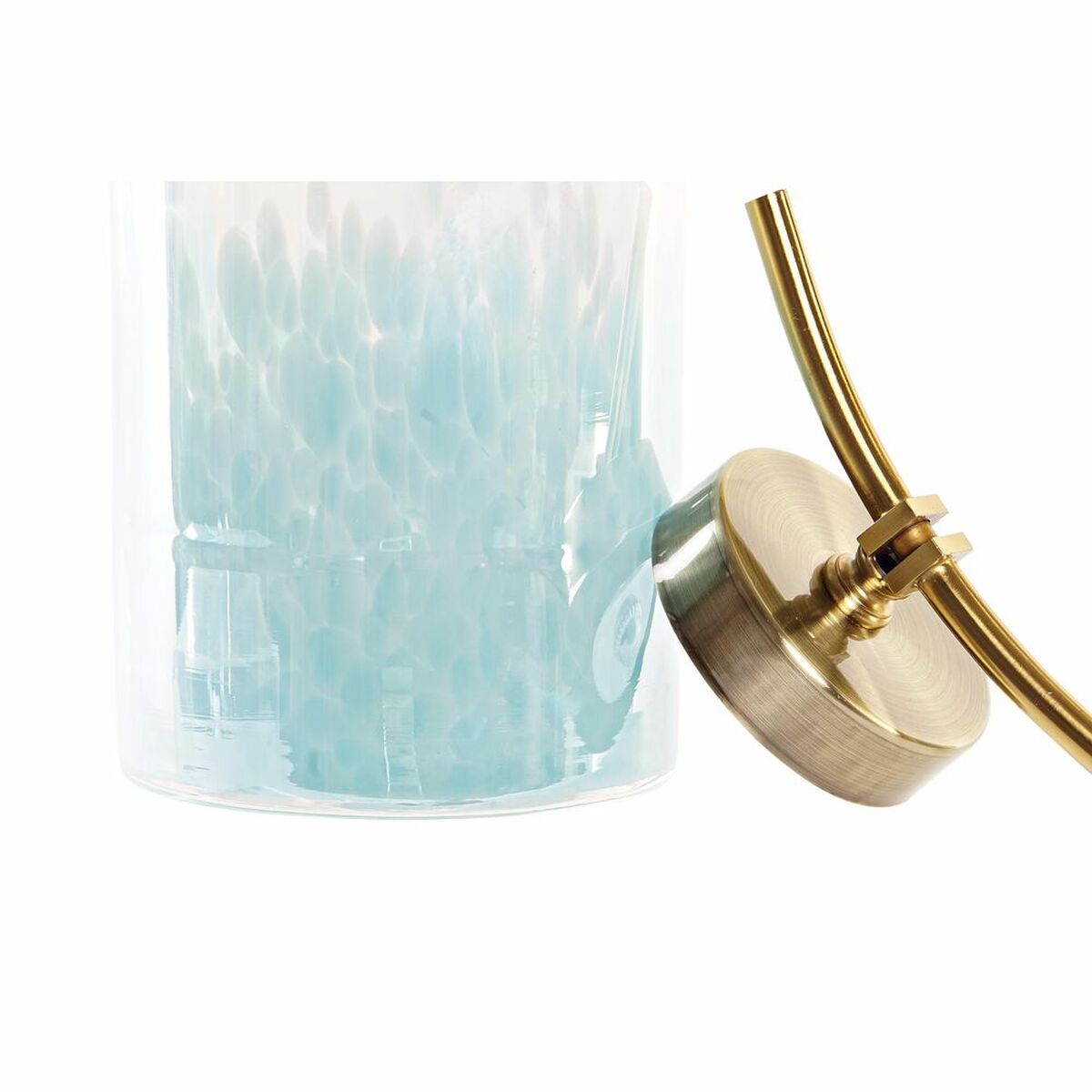 imagem de Vaso DKD Home Decor Cristal Azul Dourado Metal Mediterrâneo (19 x 15 x 41 cm) (Ø 14 cm)2