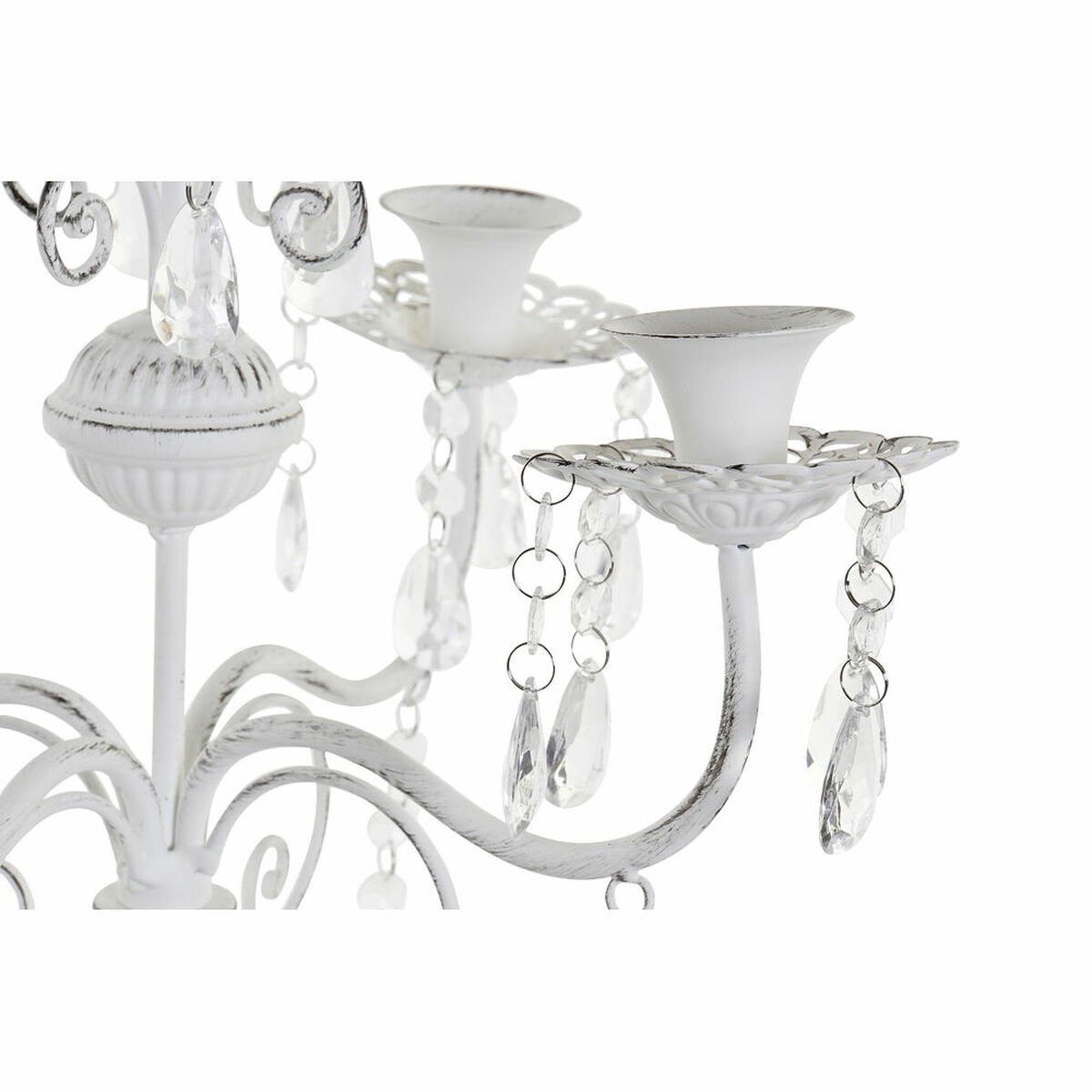 imagem de Candelabro DKD Home Decor Metal Branco Acrílico (41 x 41 x 56,5 cm)2